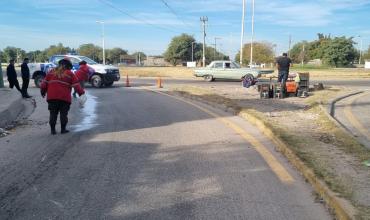 Derrame de combustible por Av. San Nicolás de Bari