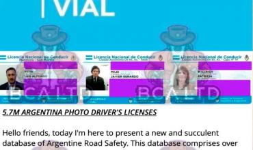Hackearon la base de datos nacional de licencias de conducir y muestran las de Milei y Bullrich como “prueba”
