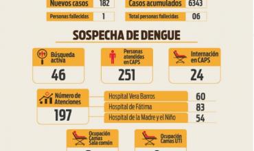 El COE informa que este viernes 26 de abril hubo una persona fallecida por dengue