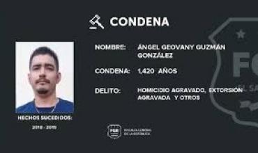 El Salvador: condenaron a un pandillero a 1.420 años de prisión por más de 70 delitos graves
