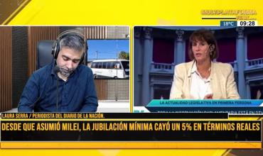 Laura Serra, periodista del Diario La Nación: “desde que asumió Milei la jubilación mínima cayo 5% en términos reales y los jubilados perdieron un 30% de poder adquisitivo”.