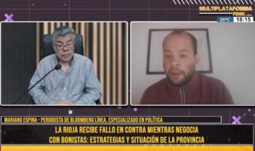 Mariano Espina, periodista de Bloomberg: “ La Rioja deberá afrontar el año que viene más vencimientos de $95 millones de dólares  ” 