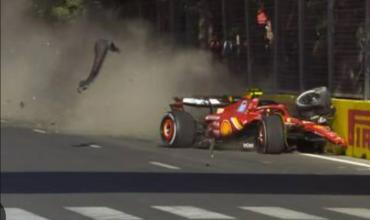 El violento choque entre Carlos Sainz y Checo Pérez que benefició a Franco Colapinto