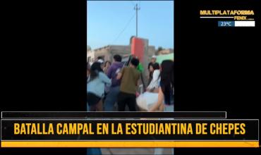 Chepes: batalla campal en estudiantina