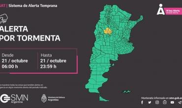 6 departamentos riojanos en alerta naranja por tormentas fuertes