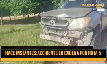 Choque en cadena en Ruta 5 y camino al aeropuerto