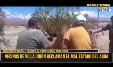 Vecinos de Villa Unión reclaman por el mal estado del agua y la falta de soluciones definitivas