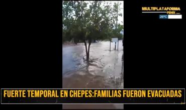 Chepes: por las fuertes lluvias asistieron a 50 familias