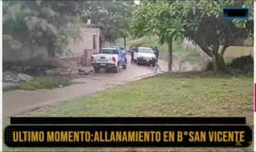 Barrios San Vicente y 10 de Junio: 5 detenidos en 4 allanamientos por droga