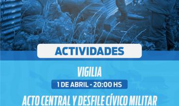 Informan las Actividades por el 43° Aniversario de la Gesta de Malvinas.