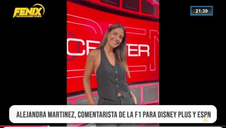 Alejandra Martínez, comentarista de F1 en Disney Plus y ESPN, en Fenix: “Franco Colapinto todavía está en proceso de adaptación”