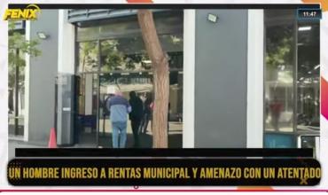Amenaza en Rentas Municipales: un hombre ingresó al edificio y dijo que habría un atentado