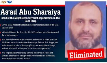 Israel abatió al jefe terrorista de la milicia implicada en el secuestro y asesinato de Shiri Bibas y sus hijos