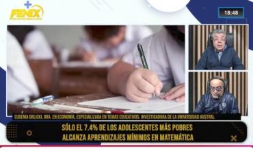 Sólo el 7,4% de las adolescentes más pobres logra aprendizajes mínimos en matemática
