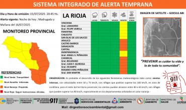 Emiten alerta por vientos intensos