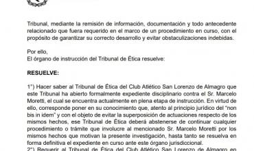 La AFA ordenó a San Lorenzo suspender la investigación interna contra Marcelo Moretti