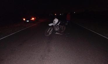 Un motociclista chocó contra un caballo suelto y fue trasladado al hospital en Olta