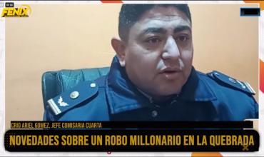 Ariel Gómez, jefe de Comisaría Cuarta: “Logramos secuestrar gran parte de lo robado en la Quebrada y detener a uno de los autores”