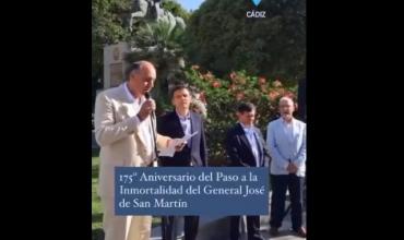 Indignación con el embajador en España: gritó "¡Viva el rey!" en un acto por San Martín