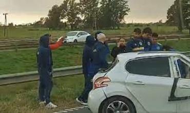 Susto en Rosario Central: Kevin Gutiérrez sufrió un fuerte accidente