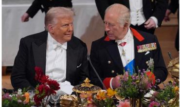 Trump y Carlos III intercambiaron elogios en el banquete de Estado que inauguró la visita oficial a Reino Unido