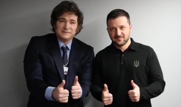 Zelenski felicitó a Milei por su triunfo en las elecciones del domingo